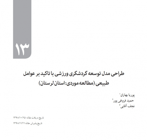 طراحی مدل توسعه گردشگری ورزشی با تاکید بر عوامل طبیعی