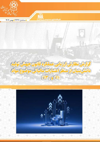 گزارش نظارتی ارزیابی عملکرد قانون جهش تولید دانش بنیان